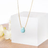 Teardrop Pendant Necklace, Turquoise Gemstone Necklace, Semi Precious Stone Jewelry, December Birthstone, Gift for her