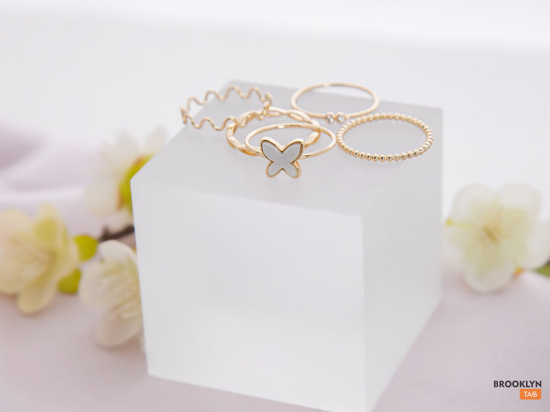 Boho Gold Cross Wide Ring Set For Women And Girls Simple Chain Finger Tail  Stackable Rings Elegant Jewelry Gift For Females From Andyandalanshop,  $3.59 | DHgate.Com