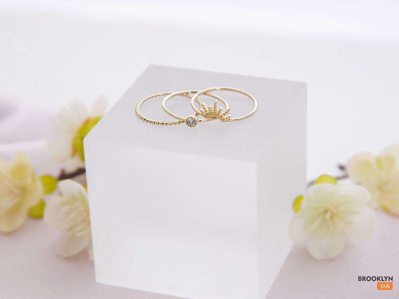 10 Piece Dainty Gold Ring Set Simple Gold Rings Delicate - Norway, rings -  thirstymag.com