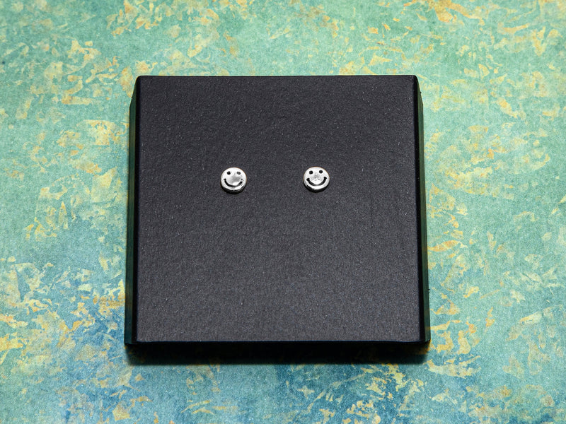 Tiny smiley face Studs, Smiley studs, Small Earrings in gold,  Minimalist Studs, emoji Jewelry, Tiny Dainty Earrings