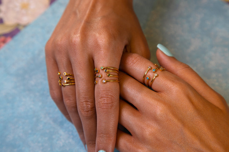 August Gemstone ring, Birthstone Stacking ring, Leo zodiac ring, Adjustable Sterling silver Ring, 18k gold plated ring