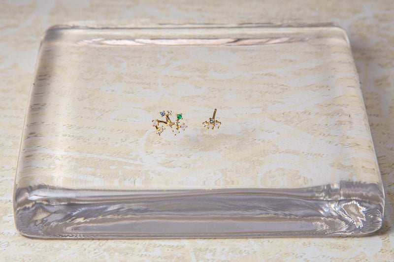 Sagittarius Sign Constellation Earrings, Celestial Jewelry, Sterling silver Sagittarius Zodiac Studs, Mismatched Stud Earrings with zircon