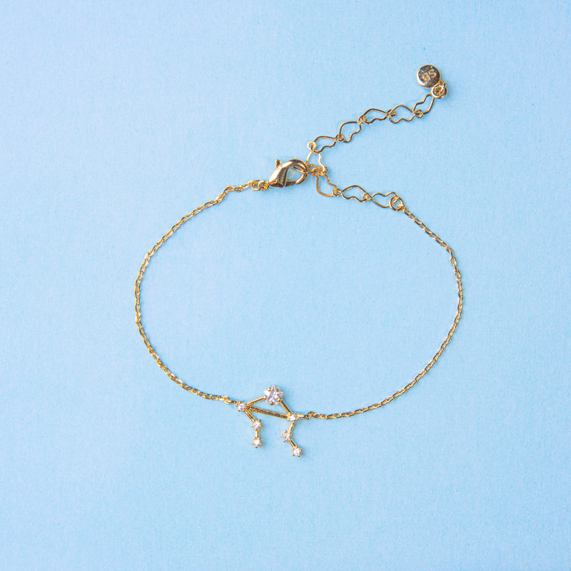 Libra Sign Constellation Bracelet with Crystals, Celestial Jewelry, Zodiac Sign Bracelet Libra, Dainty Bracelet, Libra Birthday Gift