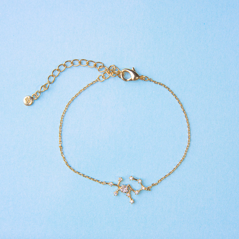 Sagittarius Sign, Constellation Bracelet with Crystals, Celestial Jewelry Zodiac Sign Bracelet, Sagittarius Star Dainty Bracelet, BFF Gift