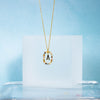 Multicolor Initial Necklace, Sterling Silver Initial Jewelry, Zircon Charm necklace, Monogram Jewelry, Ready to Ship Gift
