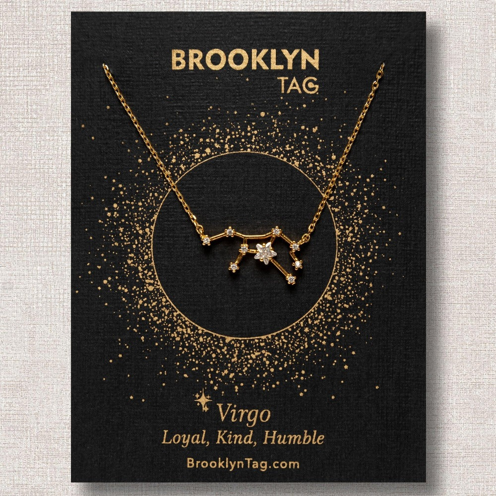 Gold Heart Necklace with Crystals – Brooklyn Tag
