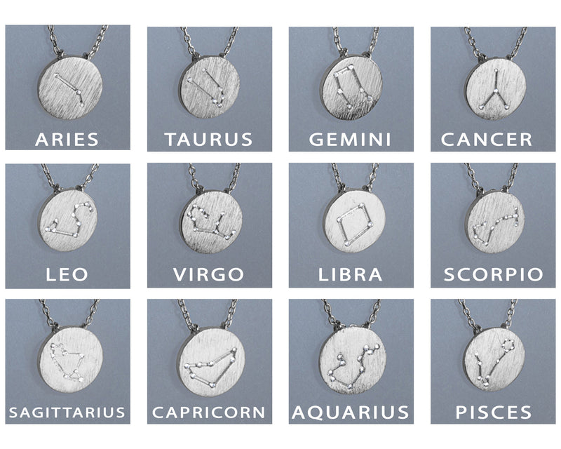 12 Horoscope Zodiac Sign Triangle Necklace Silver Plated - Temu