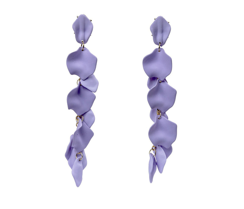 flower lavender earrings