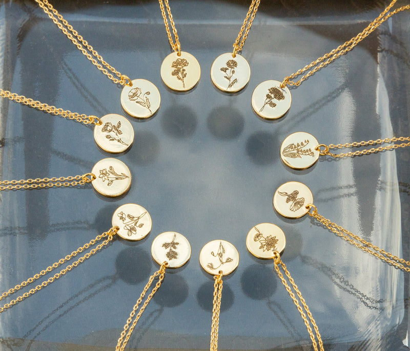 Cosmos Birth Flower Necklace for October – Julia Szendrei Jewelry