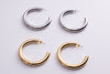 Statement Hoop earrings, Gold Dipped Open Hoops, large Silver Hoops, Basic Everyday Hoops, Big Hoops, Ready to ship gift