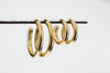 Statement Hoop earrings, Gold Dipped Open Hoops, large Silver Hoops, Basic Everyday Hoops, Big Hoops, Ready to ship gift