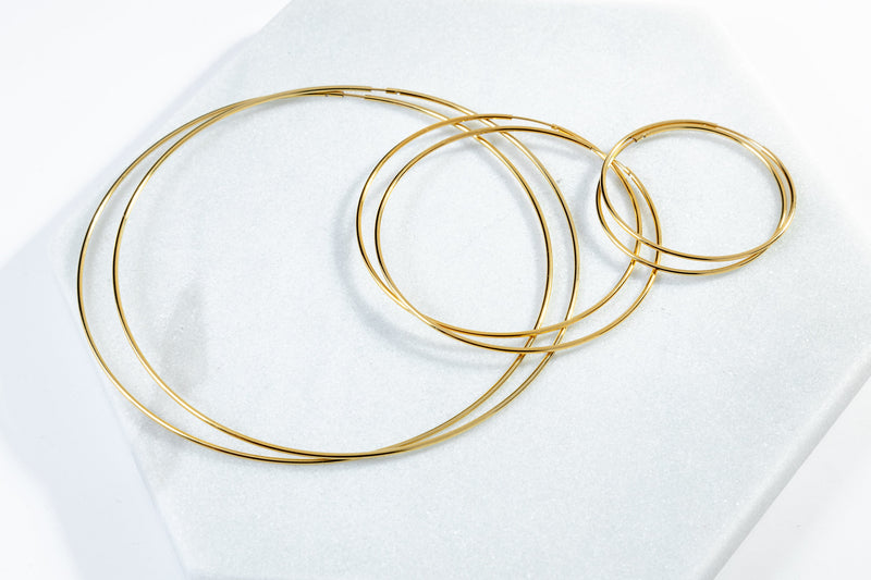 Oversized Hoop Earrings, Lightweight Big Hoops, Thin Hoops, Big Dainty Hoops, Statement Hoops