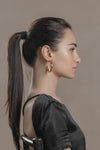 Statement Hoop earrings, Gold Dipped Open Hoops, large Silver Hoops, Basic Everyday Hoops, Big Hoops, Ready to ship gift