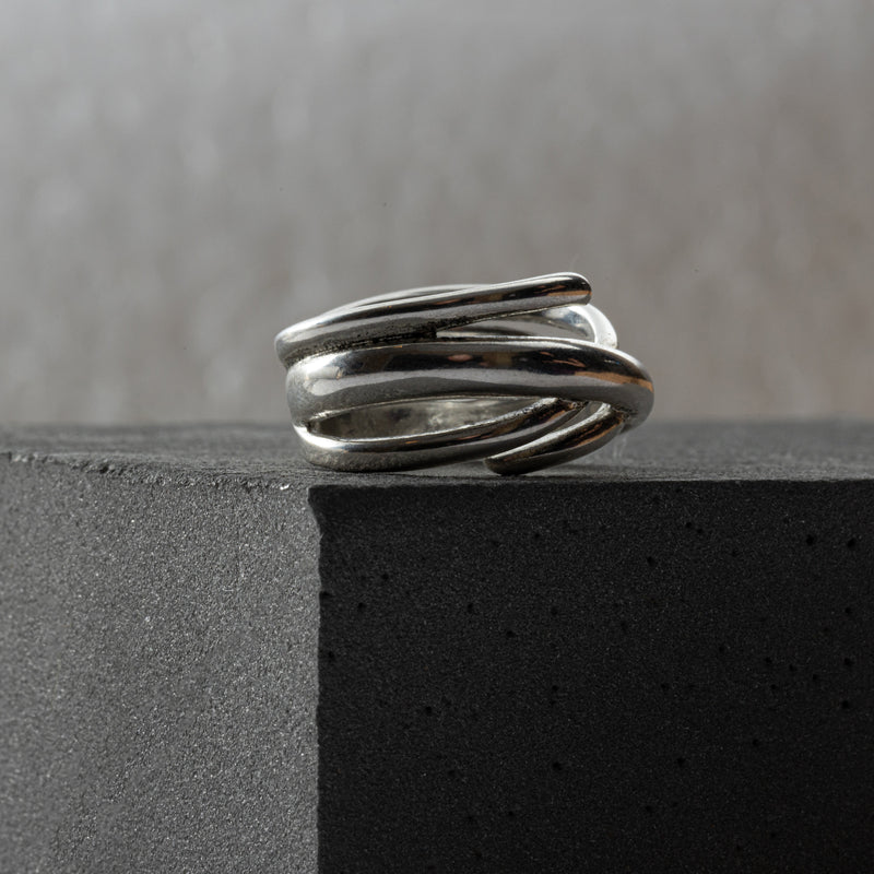 Chunky Silver Ring, Statement Sterling Silver Ring, Gift For Her, Minimalist Ring 925 silver